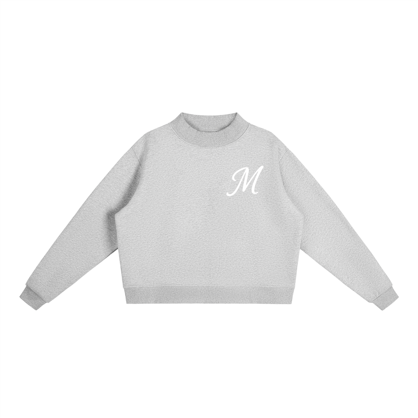 Essential Fleece Mock-Neck Crew Sweatshirt
