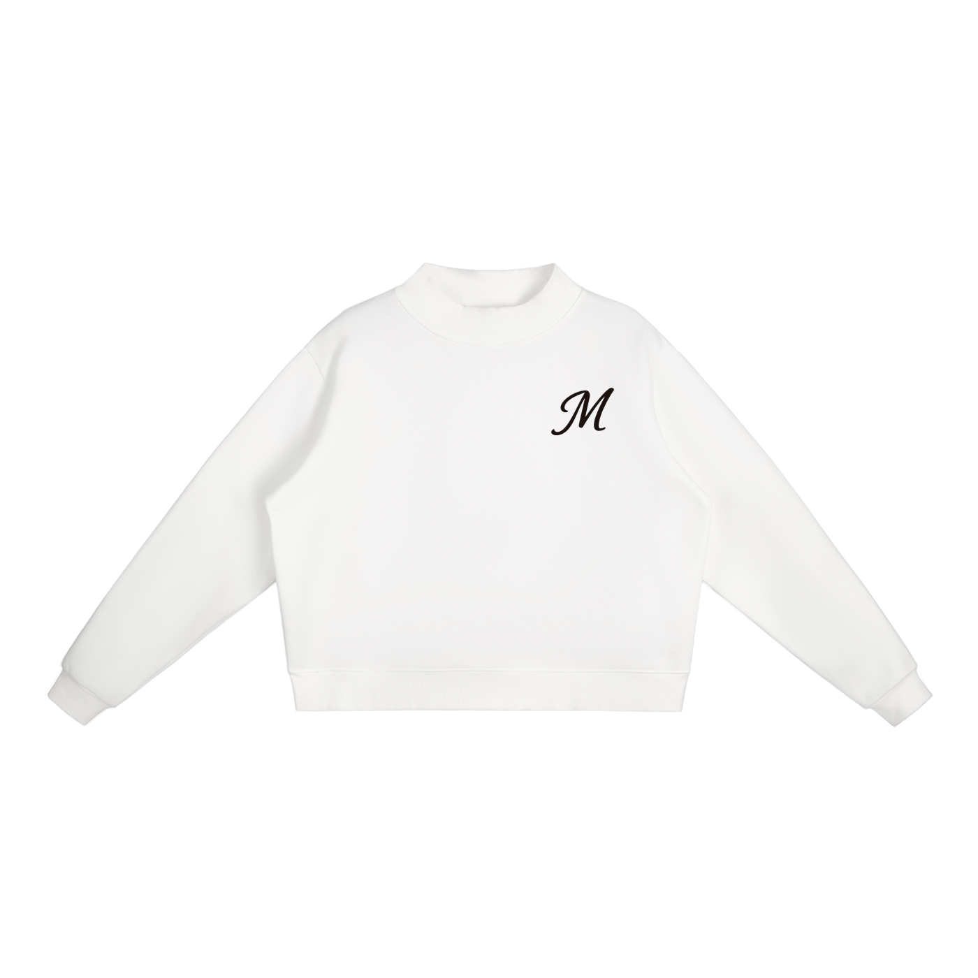 Essential Fleece Mock-Neck Crew Sweatshirt