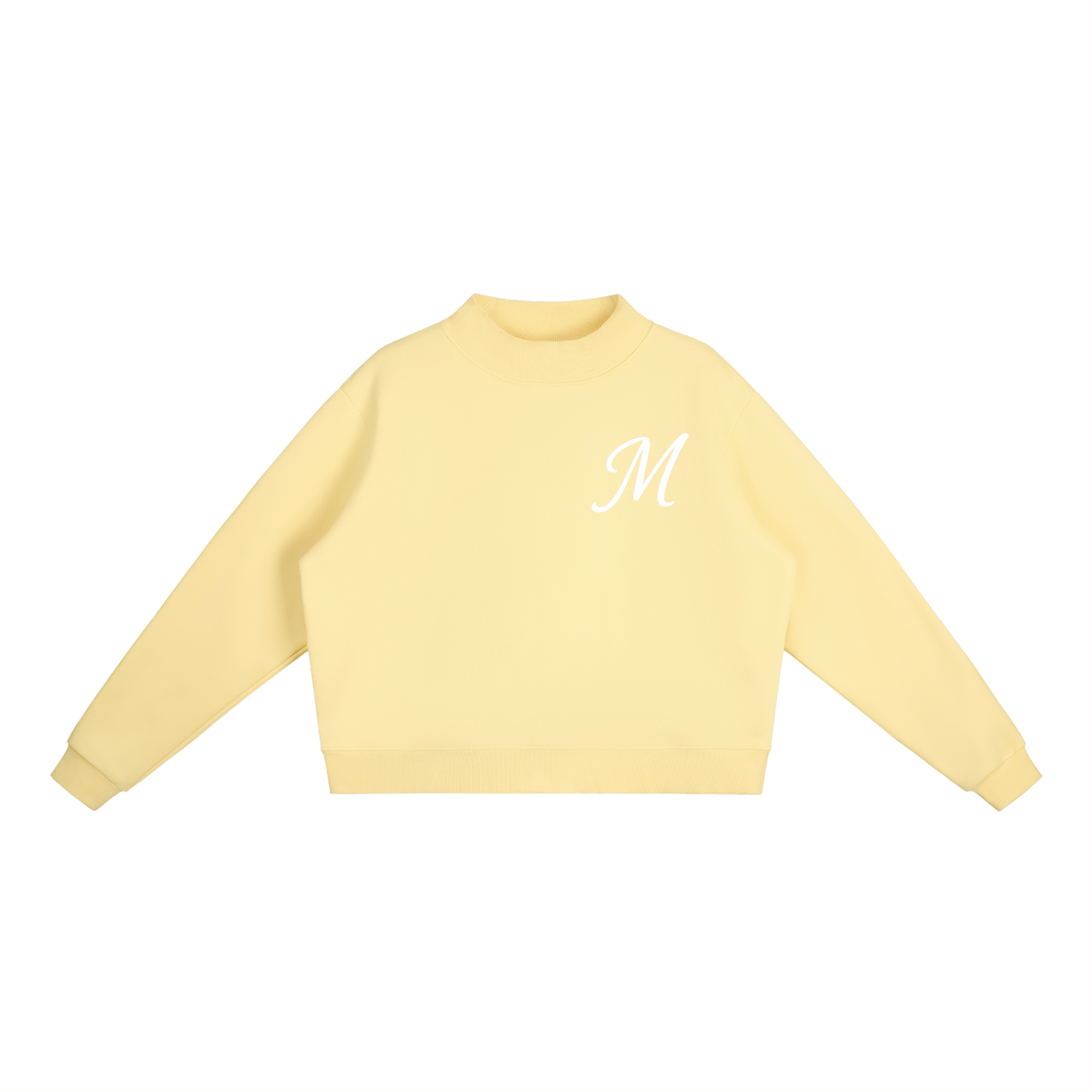 Essential Fleece Mock-Neck Crew Sweatshirt