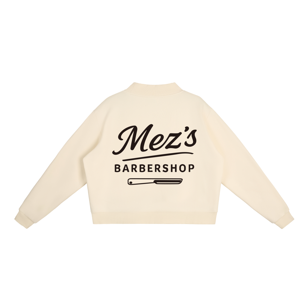 Essential Fleece Mock-Neck Crew Sweatshirt