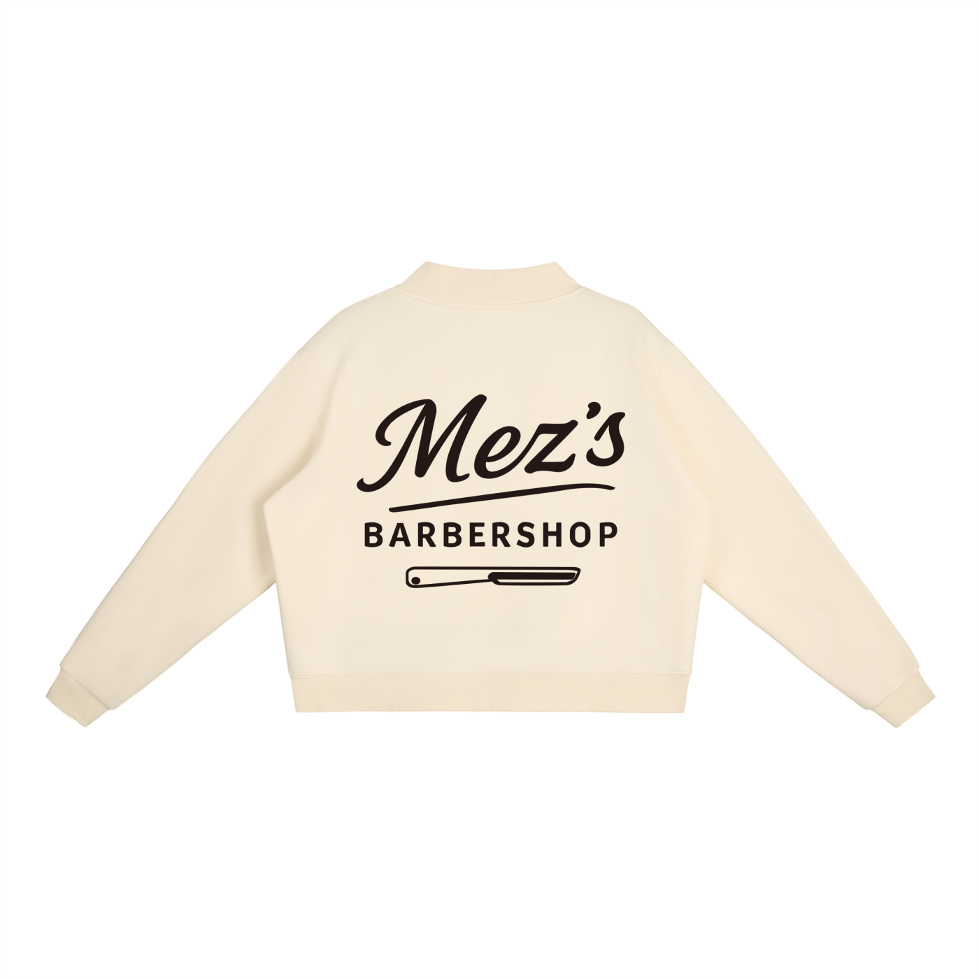 Essential Fleece Mock-Neck Crew Sweatshirt