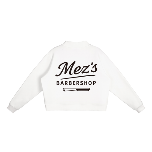 Essential Fleece Mock-Neck Crew Sweatshirt