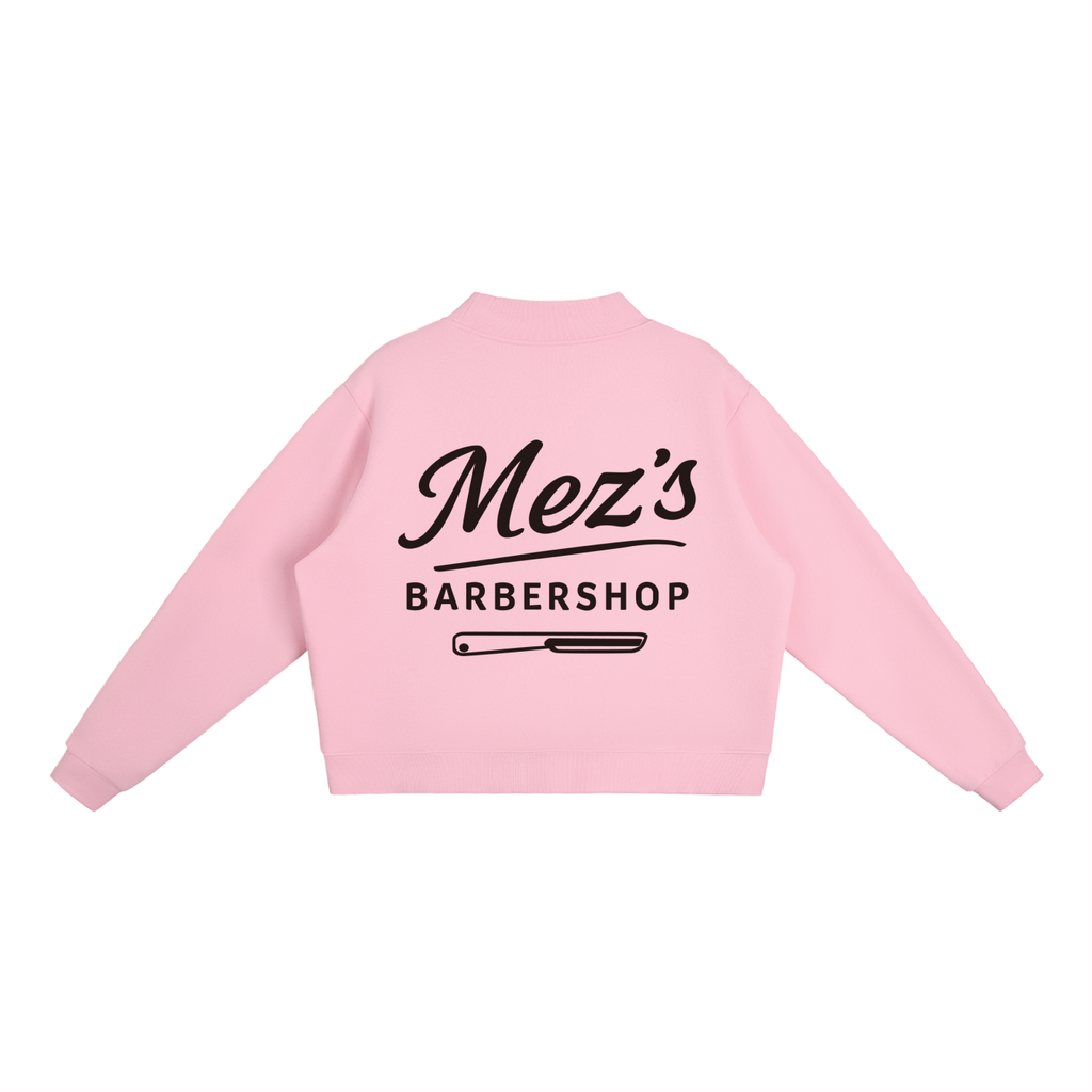 Essential Fleece Mock-Neck Crew Sweatshirt