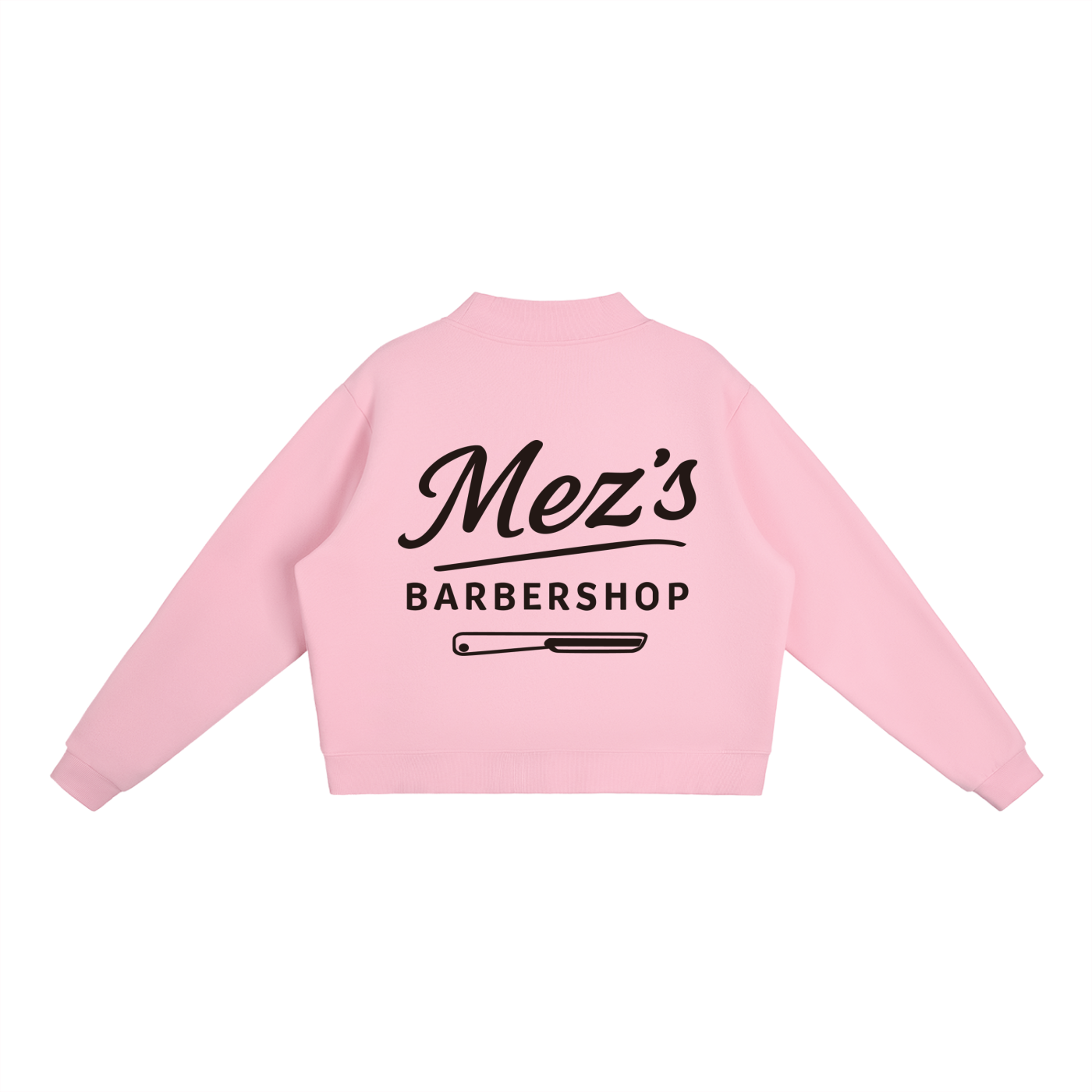 Essential Fleece Mock-Neck Crew Sweatshirt